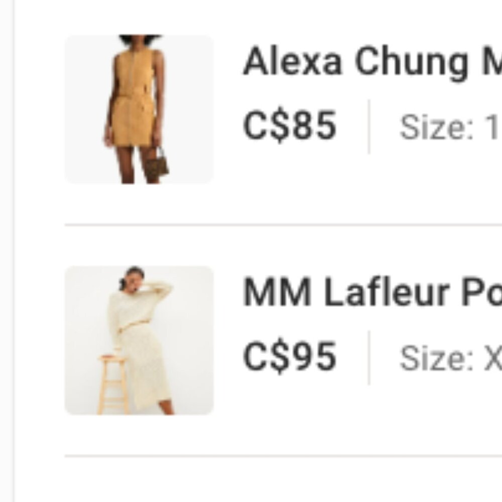 MM Lafleur Skirt and Sweater & Alexa Chung Dress